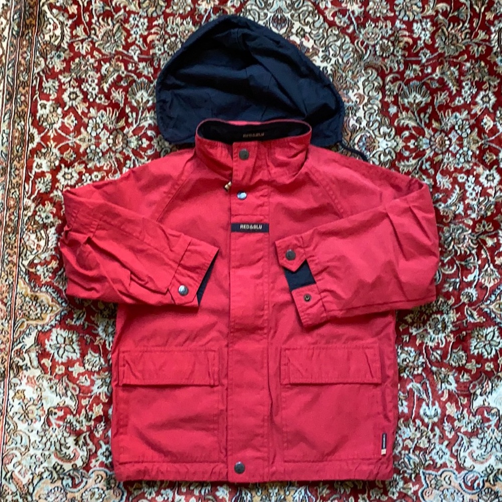 Boys reversible parka from Red & Blue Sports in size 116 (USA size 6/7)